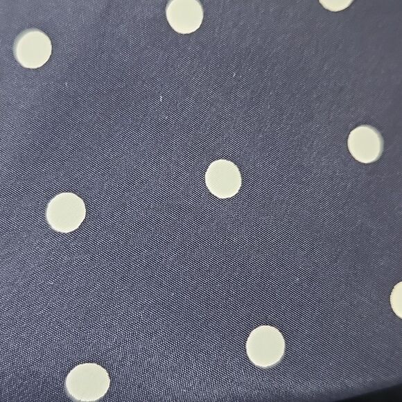 Alfred Dunner Petite Navy Blue & White Polka Dot Short Slv Blouse, 8P - Picture 9 of 9